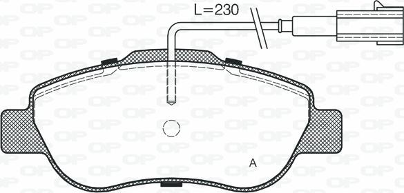 Open Parts BPA1100.12 - Комплект спирачно феродо, дискови спирачки vvparts.bg