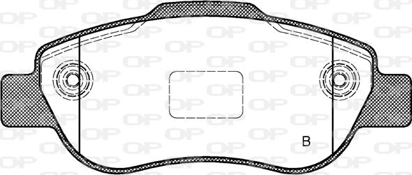 Open Parts BPA1100.21 - Комплект спирачно феродо, дискови спирачки vvparts.bg