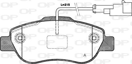 Open Parts BPA1100.21 - Комплект спирачно феродо, дискови спирачки vvparts.bg