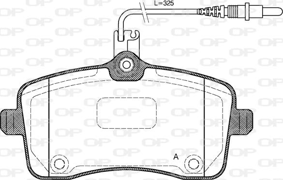 Open Parts BPA1102.04 - Комплект спирачно феродо, дискови спирачки vvparts.bg