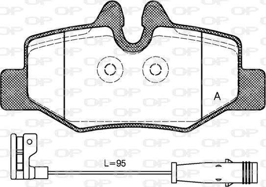 Open Parts BPA1110.02 - Комплект спирачно феродо, дискови спирачки vvparts.bg