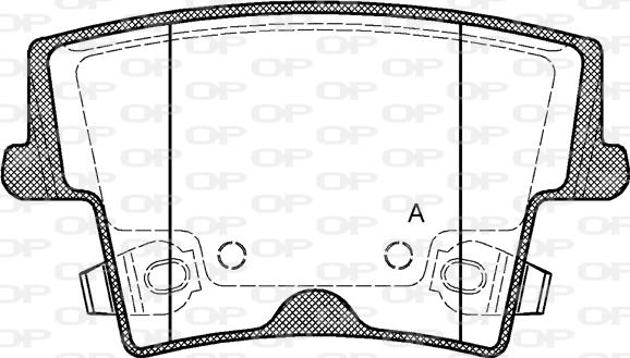 Open Parts BPA1127.08 - Комплект спирачно феродо, дискови спирачки vvparts.bg