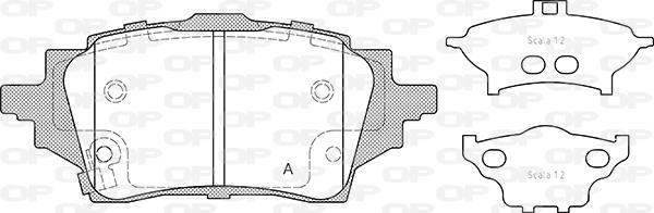 Open Parts BPA1859.02 - Комплект спирачно феродо, дискови спирачки vvparts.bg