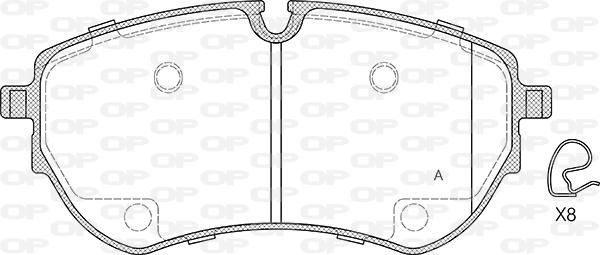 Open Parts BPA1853.00 - Комплект спирачно феродо, дискови спирачки vvparts.bg