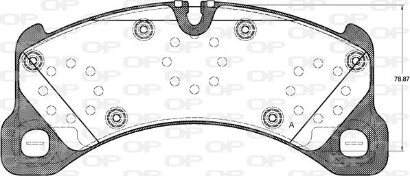 Open Parts BPA1345.50 - Комплект спирачно феродо, дискови спирачки vvparts.bg