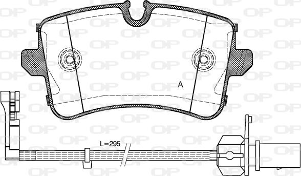 Open Parts BPA1343.10 - Комплект спирачно феродо, дискови спирачки vvparts.bg