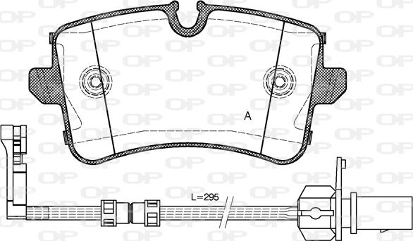 Open Parts BPA1343.20 - Комплект спирачно феродо, дискови спирачки vvparts.bg