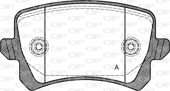 Open Parts BPA1342.00 - Комплект спирачно феродо, дискови спирачки vvparts.bg
