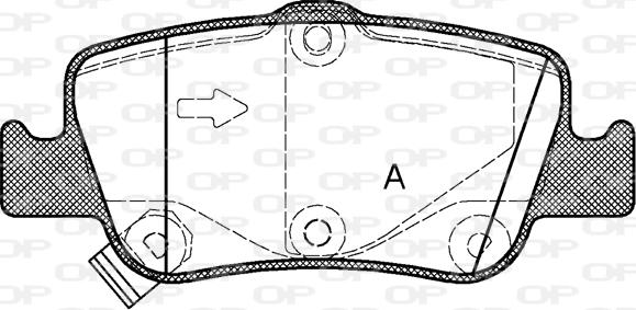 Open Parts BPA1356.02 - Комплект спирачно феродо, дискови спирачки vvparts.bg