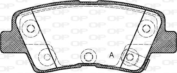 Open Parts BPA1362.42 - Комплект спирачно феродо, дискови спирачки vvparts.bg