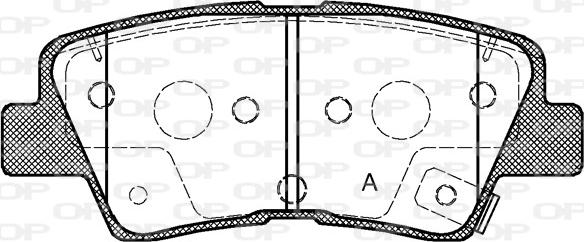 Open Parts BPA1362.52 - Комплект спирачно феродо, дискови спирачки vvparts.bg