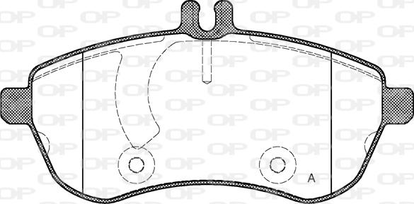 Open Parts BPA1301.00 - Комплект спирачно феродо, дискови спирачки vvparts.bg