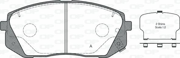 Open Parts BPA1302.52 - Комплект спирачно феродо, дискови спирачки vvparts.bg