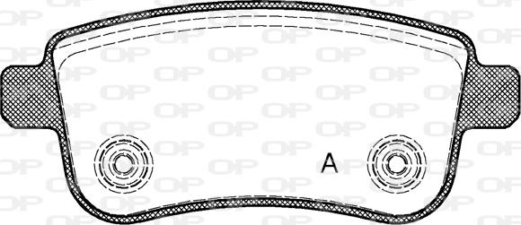 Open Parts BPA1387.00 - Комплект спирачно феродо, дискови спирачки vvparts.bg