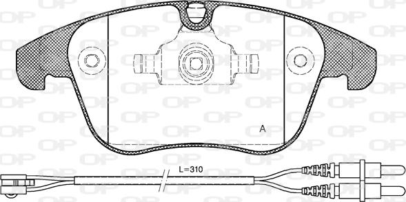 Open Parts BPA1249.01 - Комплект спирачно феродо, дискови спирачки vvparts.bg