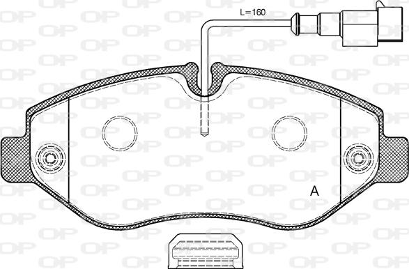 Open Parts BPA1245.02 - Комплект спирачно феродо, дискови спирачки vvparts.bg