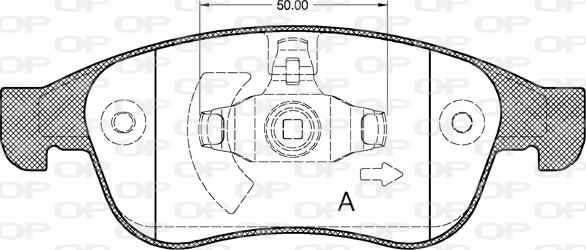 Open Parts BPA1248.10 - Комплект спирачно феродо, дискови спирачки vvparts.bg