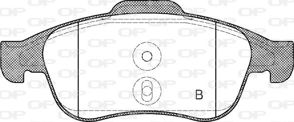 Open Parts BPA1248.10 - Комплект спирачно феродо, дискови спирачки vvparts.bg