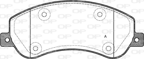 Open Parts BPA1250.00 - Комплект спирачно феродо, дискови спирачки vvparts.bg