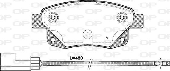 Open Parts BPA1252.01 - Комплект спирачно феродо, дискови спирачки vvparts.bg