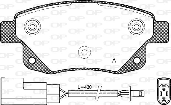 Open Parts BPA1252.02 - Комплект спирачно феродо, дискови спирачки vvparts.bg