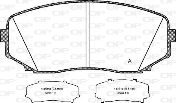 Open Parts BPA1267.02 - Комплект спирачно феродо, дискови спирачки vvparts.bg