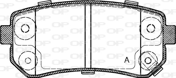 Open Parts BPA1209.02 - Комплект спирачно феродо, дискови спирачки vvparts.bg