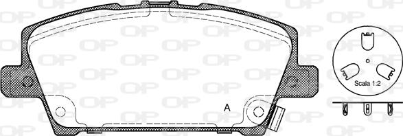 Open Parts BPA1205.02 - Комплект спирачно феродо, дискови спирачки vvparts.bg