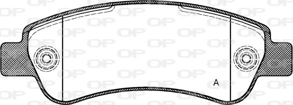 Open Parts BPA1238.00 - Комплект спирачно феродо, дискови спирачки vvparts.bg