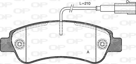 Open Parts BPA1238.02 - Комплект спирачно феродо, дискови спирачки vvparts.bg