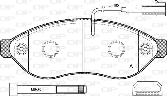 Open Parts BPA1237.01 - Комплект спирачно феродо, дискови спирачки vvparts.bg