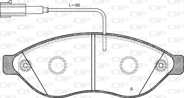 Open Parts BPA1237.12 - Комплект спирачно феродо, дискови спирачки vvparts.bg