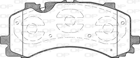 Open Parts BPA1744.00 - Комплект спирачно феродо, дискови спирачки vvparts.bg