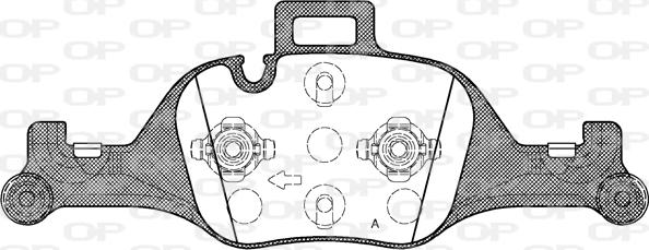 Open Parts BPA1740.00 - Комплект спирачно феродо, дискови спирачки vvparts.bg