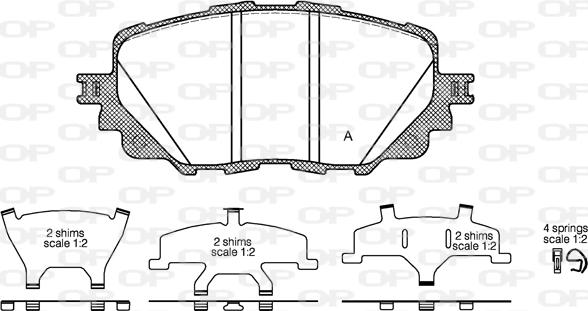 Open Parts BPA1708.00 - Комплект спирачно феродо, дискови спирачки vvparts.bg