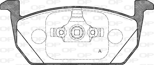 Open Parts BPA1710.00 - Комплект спирачно феродо, дискови спирачки vvparts.bg