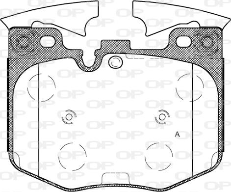 Open Parts BPA1711.00 - Комплект спирачно феродо, дискови спирачки vvparts.bg