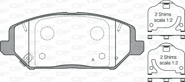 Open Parts BPA1783.02 - Комплект спирачно феродо, дискови спирачки vvparts.bg