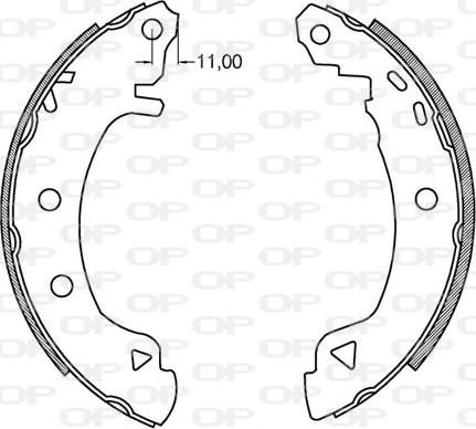 Open Parts BSA2099.00 - Комплект спирачна челюст vvparts.bg