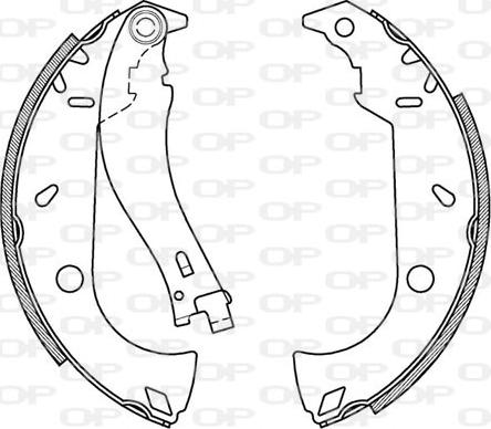 Open Parts BSA2095.00 - Комплект спирачна челюст vvparts.bg