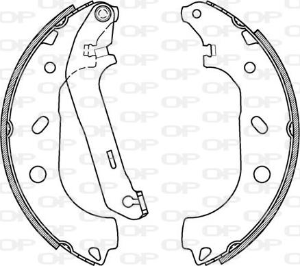 Open Parts BSA2090.00 - Комплект спирачна челюст vvparts.bg