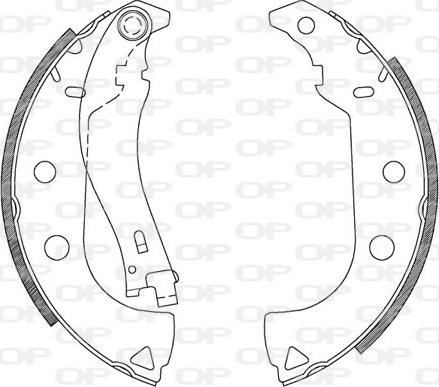 Open Parts BSA2092.00 - Комплект спирачна челюст vvparts.bg