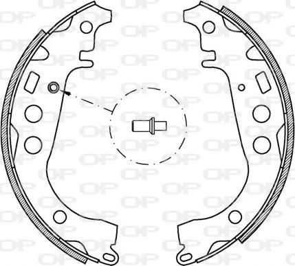 Open Parts BSA2044.00 - Комплект спирачна челюст vvparts.bg