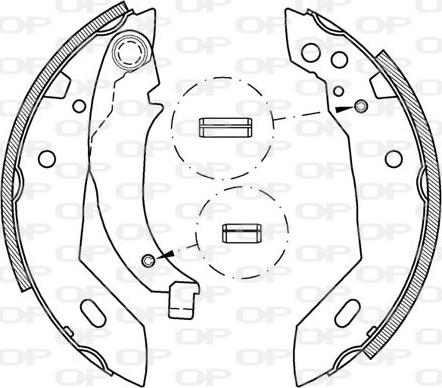 Open Parts BSA2041.00 - Комплект спирачна челюст vvparts.bg