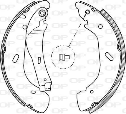 Open Parts BSA2048.00 - Комплект спирачна челюст vvparts.bg