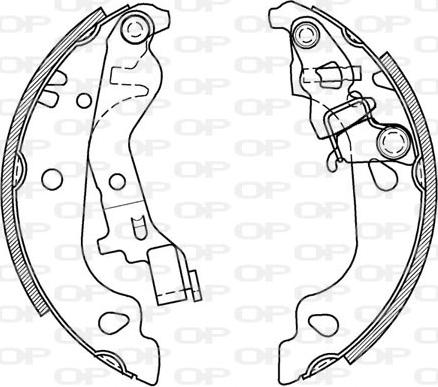 Open Parts BSA2043.00 - Комплект спирачна челюст vvparts.bg