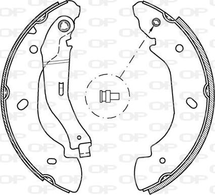 Open Parts BSA2047.00 - Комплект спирачна челюст vvparts.bg