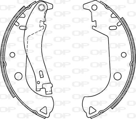 Open Parts BSA2059.00 - Комплект спирачна челюст vvparts.bg