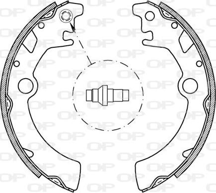 Open Parts BSA2054.00 - Комплект спирачна челюст vvparts.bg