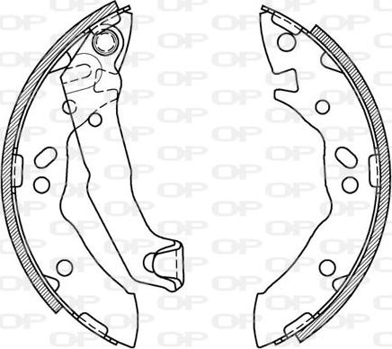 Open Parts BSA2056.00 - Комплект спирачна челюст vvparts.bg